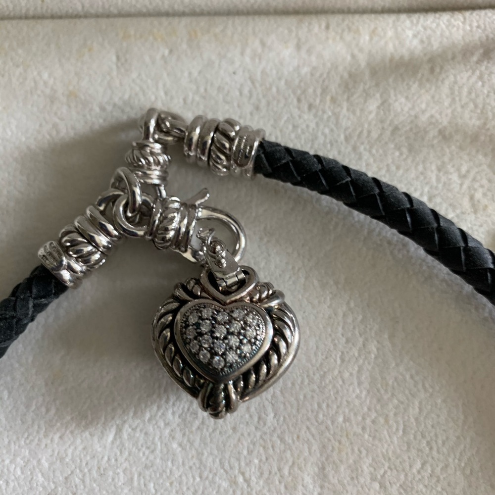 Vintage Judith Ripka Sterling Heart Necklace
